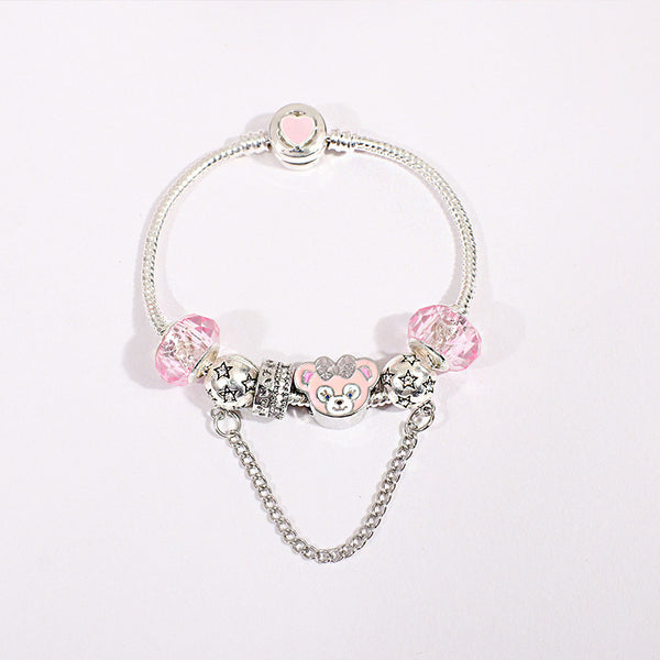 Cute Cartoon Character Shirley Crystal Beads DIY Love Bracelet
