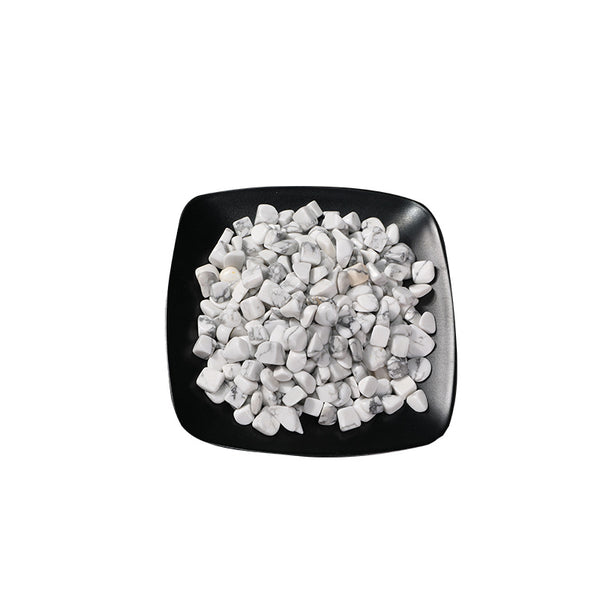 Natural white turquoise crushed stone polished crystal crushed stone